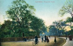 London Regents Park,park-countryside,lady cyclist